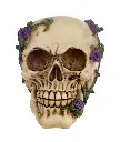figura-calavera-calavera-y-rosas-moradas-resina maravia.webp