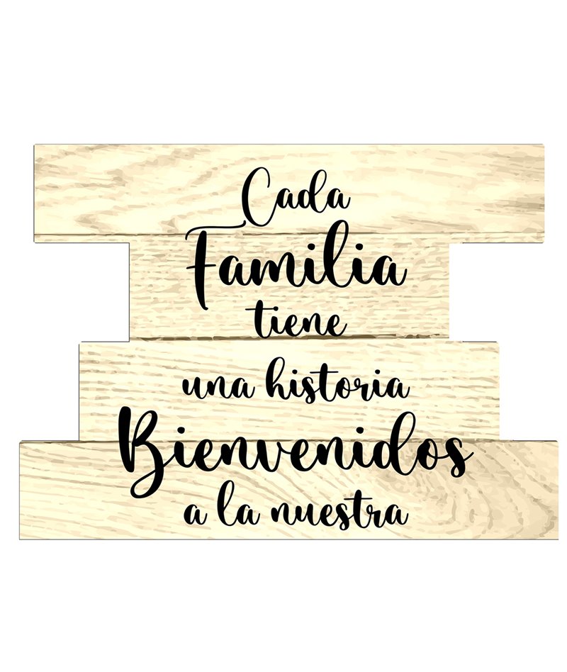 Cartel decorativo con frase para el hogar