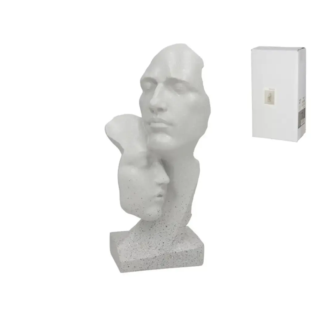 Escultura Decorativa de Rostros Abstracción - Elegancia y Arte Minimalista (30 cm) 