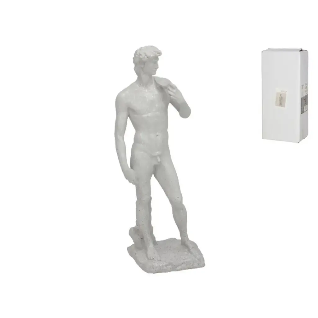 [ESCUL-D-M-AGL] Escultura del David de Miguel Ángel - Réplica Clásica en Acabado Granito (30 cm)