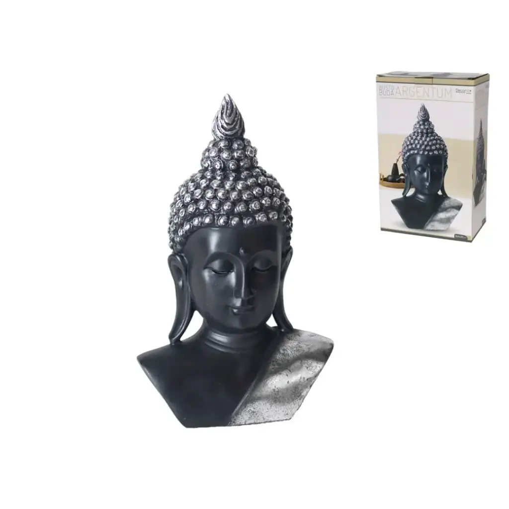 [BUT-BUDA] Busto de Buda en Negro y Plata - Decoración Zen y Espiritual