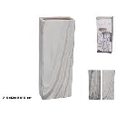 Jarrón Rectangular con Efecto Mármol - Elegancia y Minimalismo (29.5 cm)