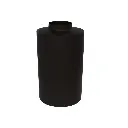 Jarrón Cilíndrico Minimalista en Negro Mate - Elegancia Moderna (29 cm)