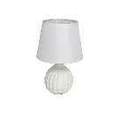 Lámpara de Mesa de Cerámica Blanca - Diseño Elegante y Minimalista (22 cm)