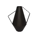 Jarrón Metálico Moderno - Diseño Geométrico Minimalista (30 cm)