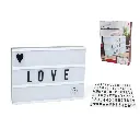 Caja de Luz LED Personalizable - Pizarra Iluminada con Letras Intercambiables (30 cm)