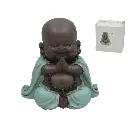 Figura de Buda Sonriente en Posición de Oración - Decoración Zen