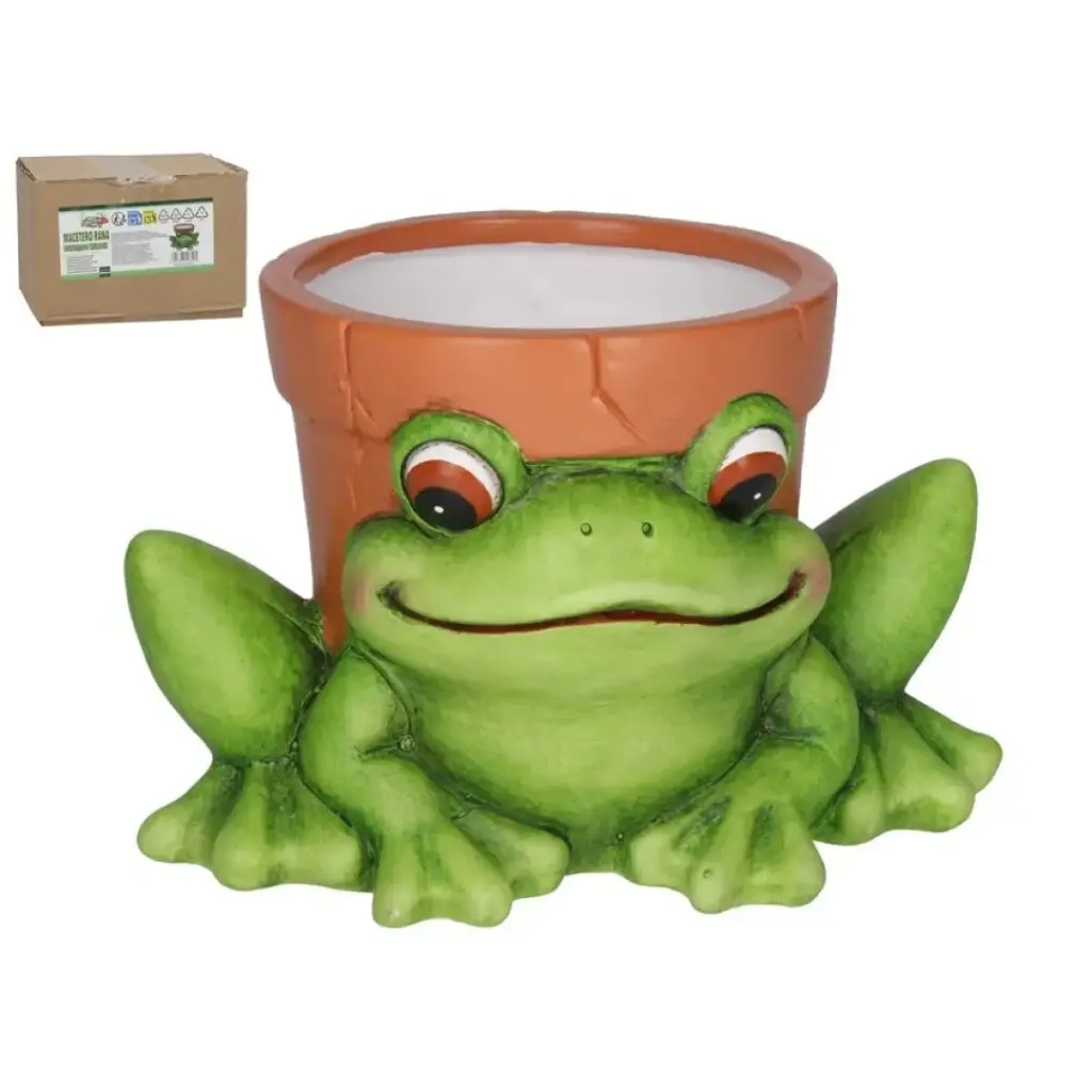 [MACETR-RANA] Maceta Decorativa en Forma de Rana - Diseño Divertido para Jardín o Interior (17.2 cm)