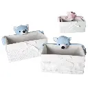 Set de almacenaje con osito de peluche