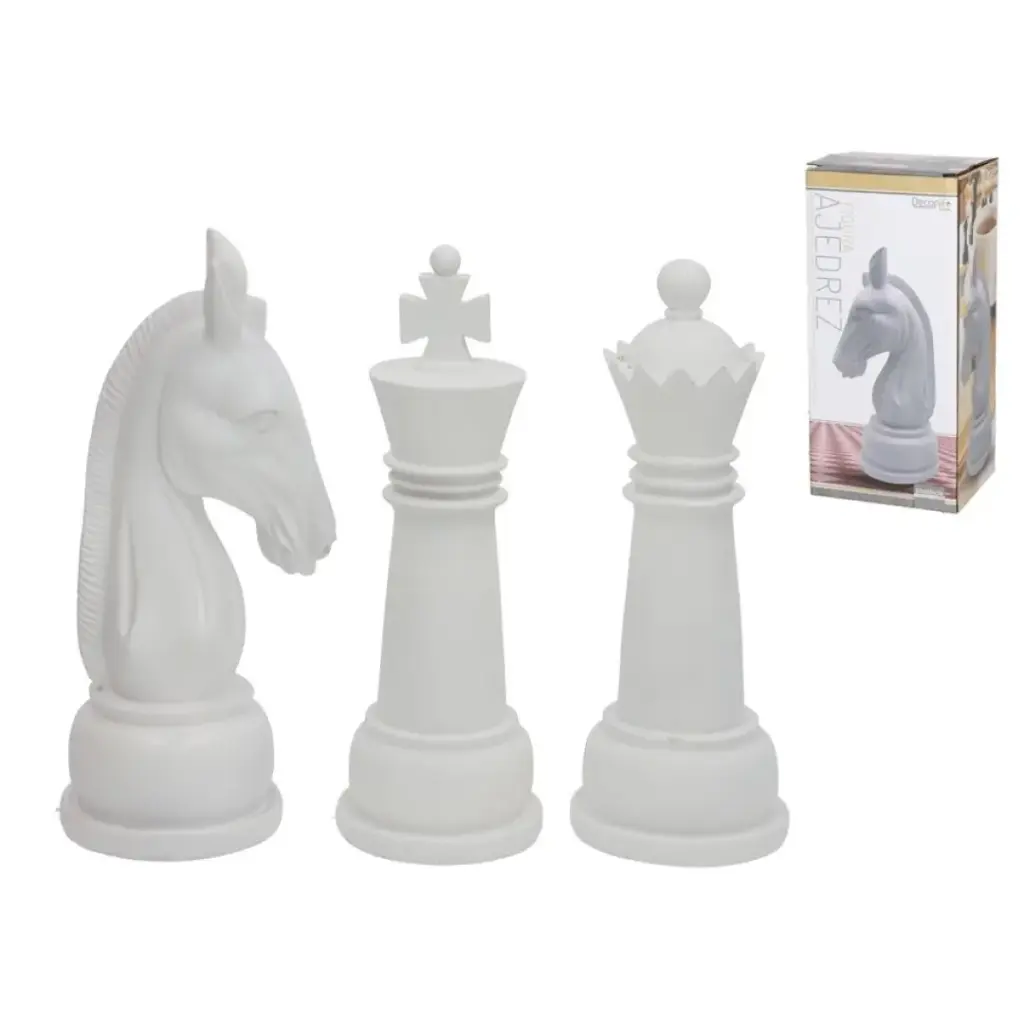 [FIGUR-CABALL] Pieza de ajedrez en acabado blanco - Pieza (Caballo)
