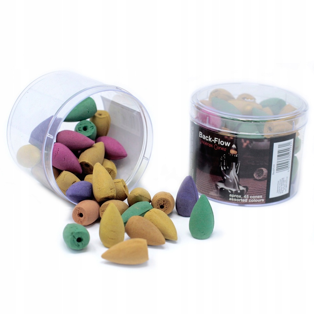 Tina de conos de incienso de flujo inverso surtidos (aprox. 45)