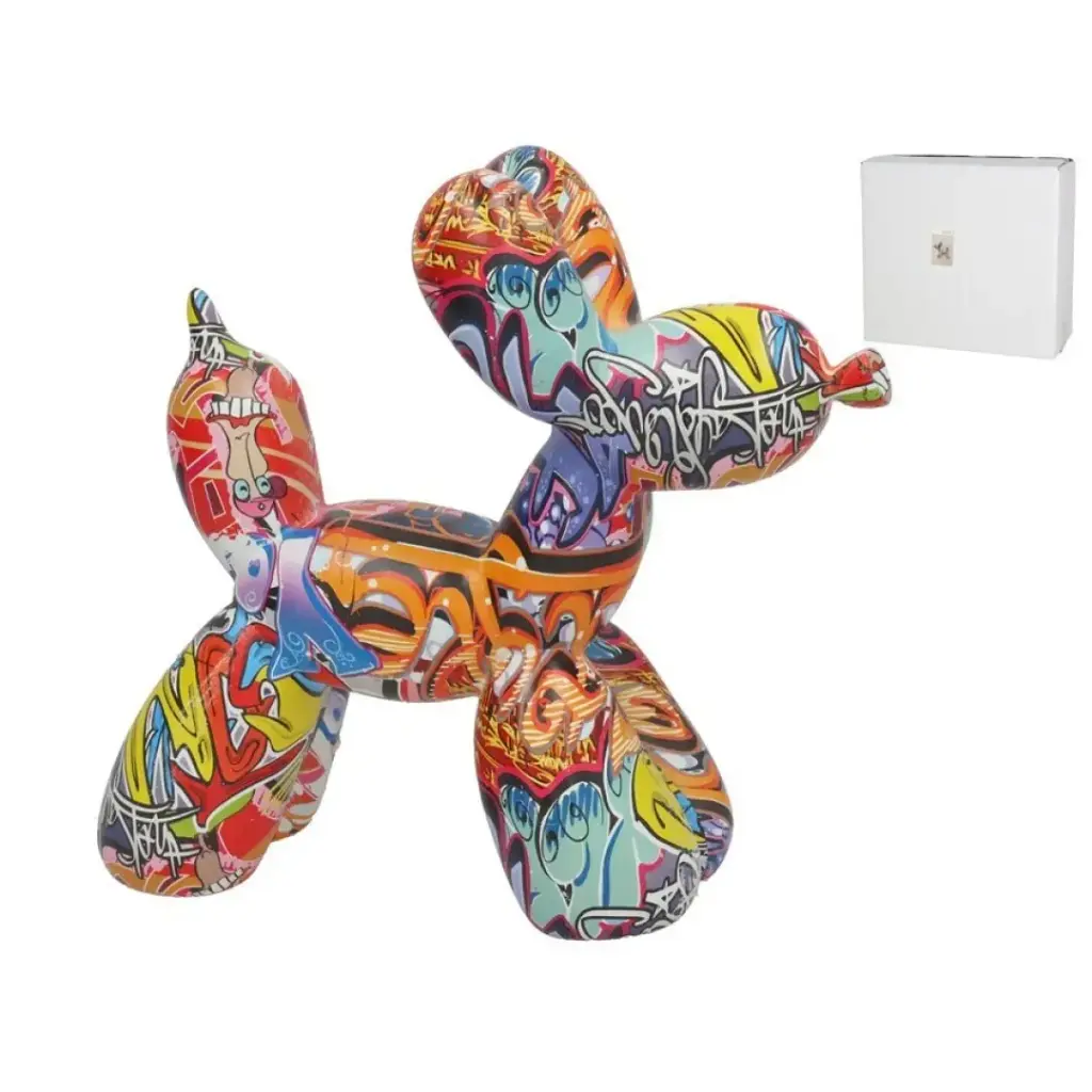 [FG-PGRAFF-MULTI-01] FIGURA PERRO DECO ANJALI 30,5X11X27 CM RESINA