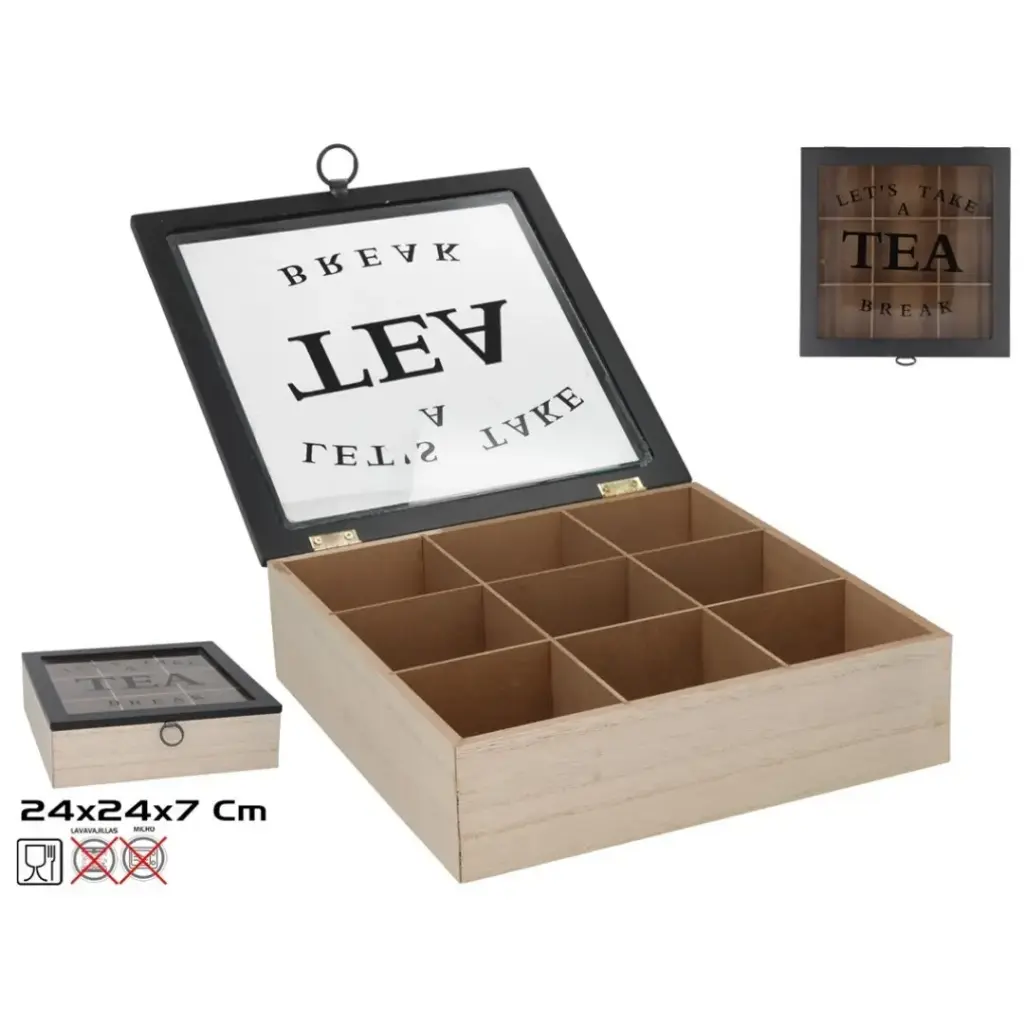 [CAJATE-9C-NG] CAJA DE TE 24X24X7 CM