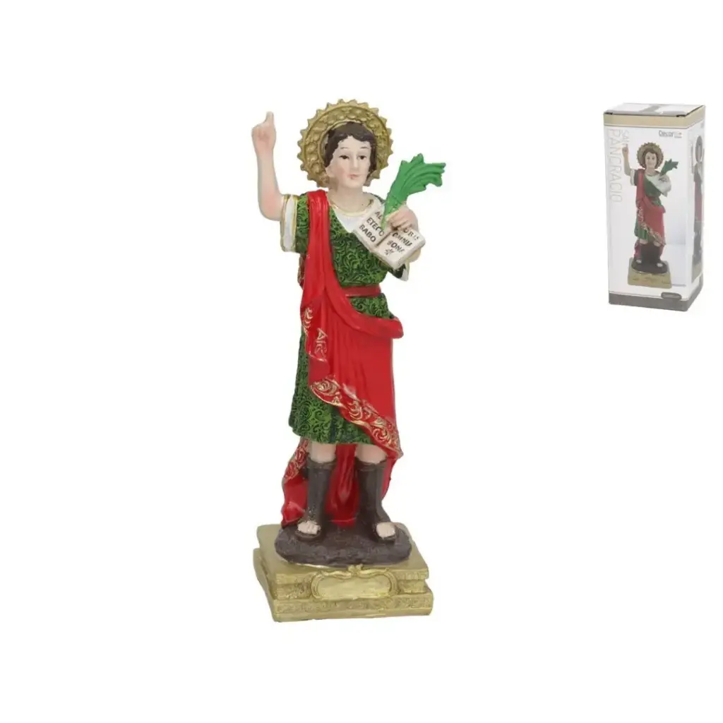 FIGURA SANTO PANCRA 7X6X19,5 CM RESINA