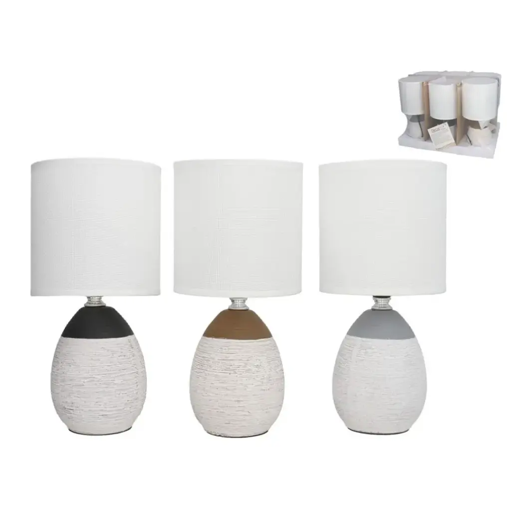 [LAMP-MESA-CERAMICA-MAR] LAMPARA MARTE 13X13X27,5CM (Marrón)