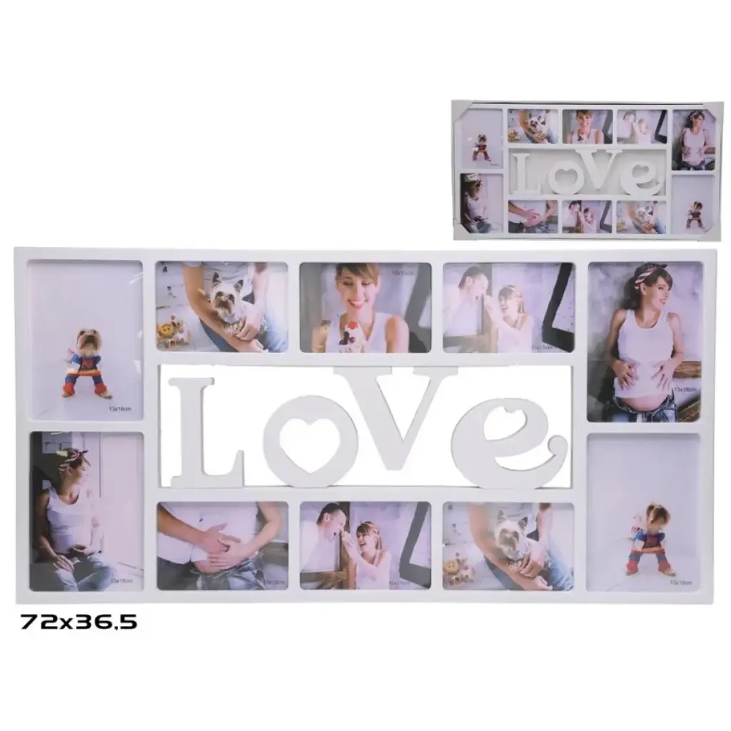 [MF-LOVE-12] PORTAFOTOS MULTIPLE LOVE 72X36,5 CM