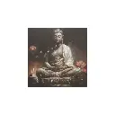 CUADRO BUDA SENTADO LOTO 40X40X3CM