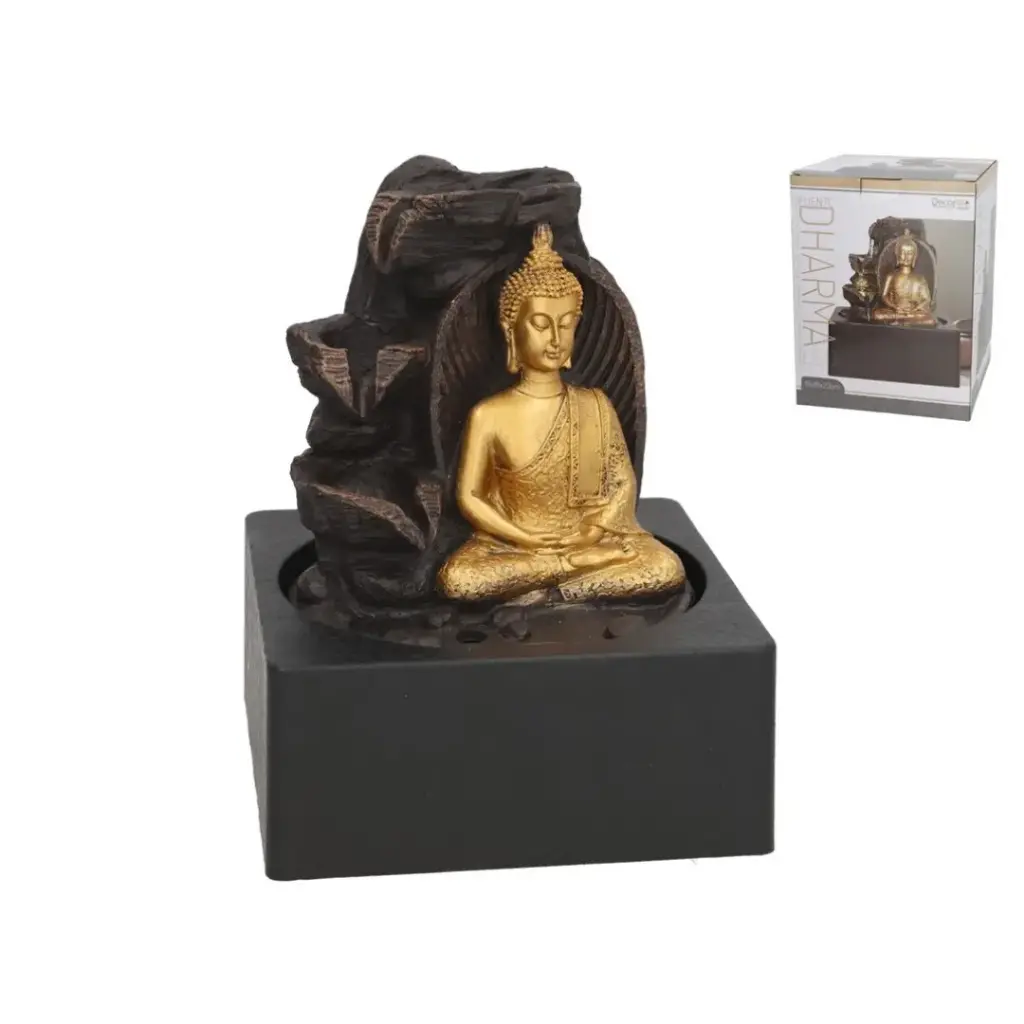 [GIS-FON-BUD-182] FUENTE BUDA DHARMA LED 18X18X23 CM