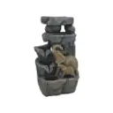 FUENTE ELEFANTES NAYAN LED 26X20X45 CM