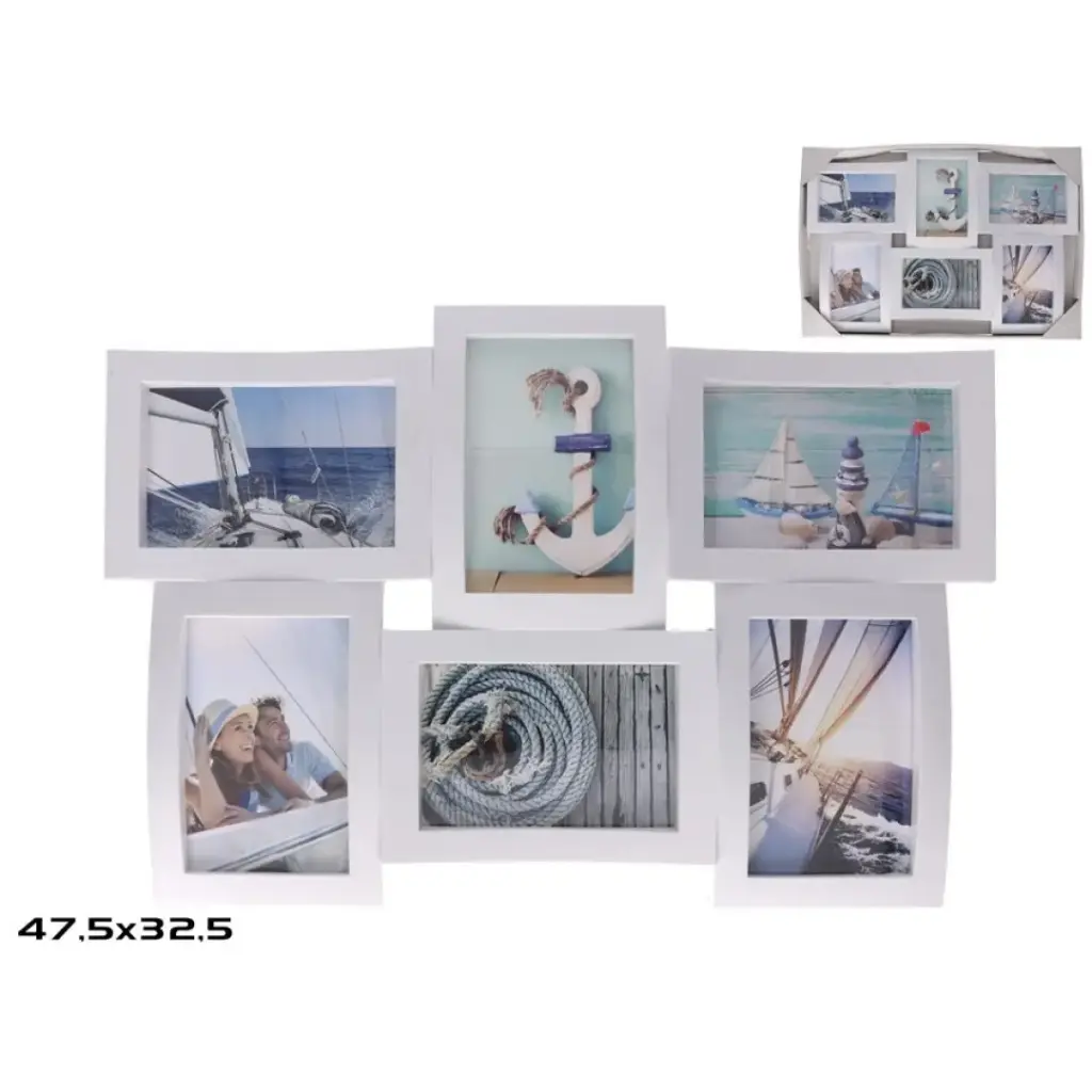 [PORT-6] PORTAFOTOS MULTIPLE 6 FOTOS 47,5X32,5 CM
