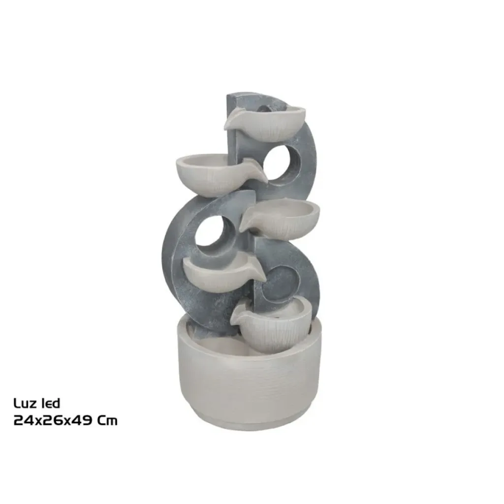 FUENTE HIRSHORN C/ 3 LED CALIDAS 26X24X49CM