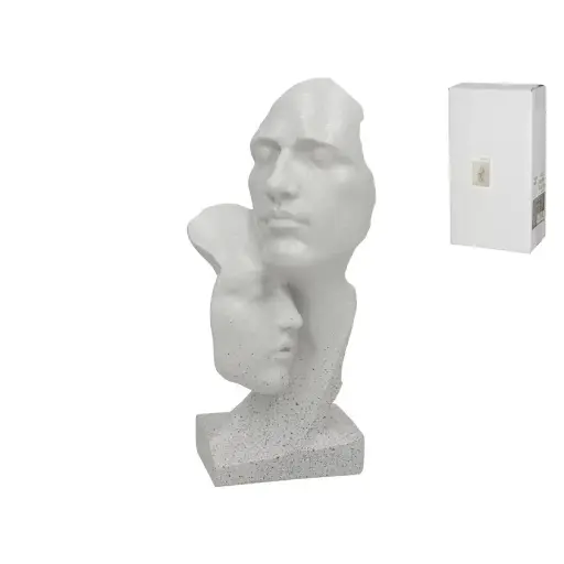 [FGR-AB-ROSTRO] Escultura Decorativa de Rostros Abstracción - Elegancia y Arte Minimalista (30 cm) 