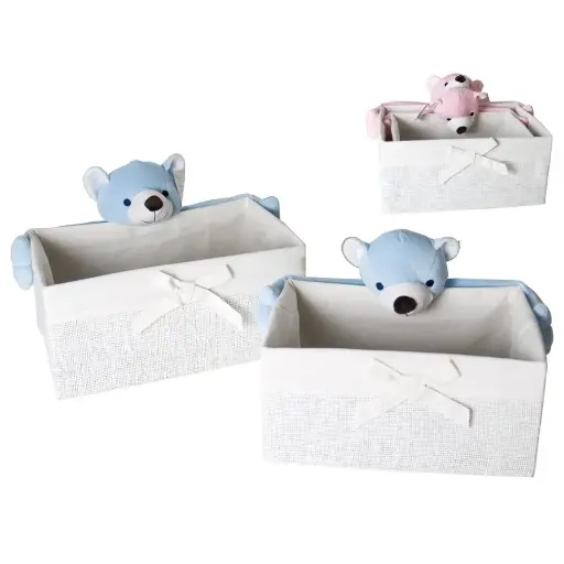 Set de almacenaje con osito de peluche