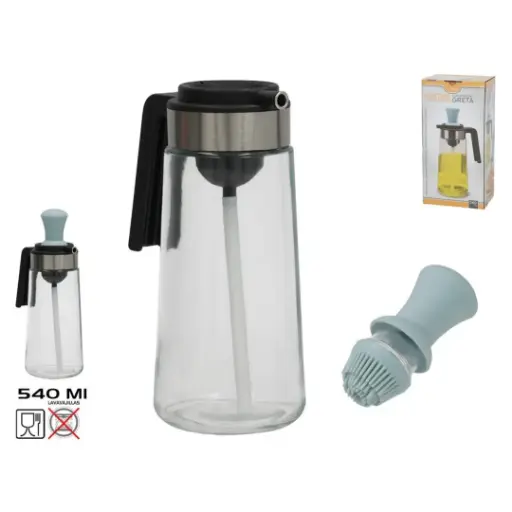 [ACE-BR-GRE-540] ACEITERA/VINAGRERA CON BROCHA 540ML GRETA