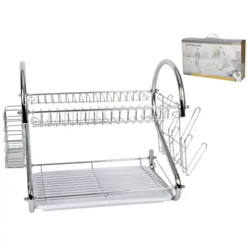 [SCR-PLT-2NV] ESCURREPLATOS ALEN C/BANDEJA PLASTICO