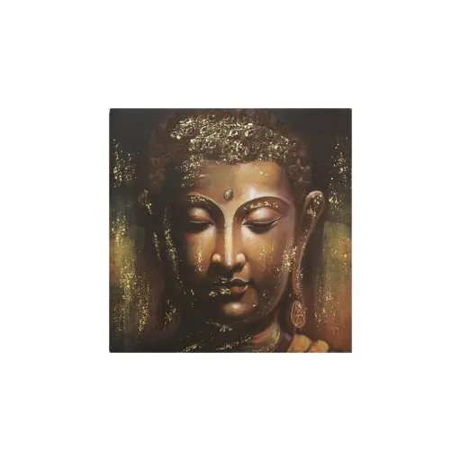 [BUD-RELV-4050-C] CUADRO BUDA FLORES LOTO 40X40X3CM
